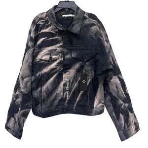 Golden Denim Trucker Jean Jacket Black Tie Dye Mens Small Unisex Uniquely